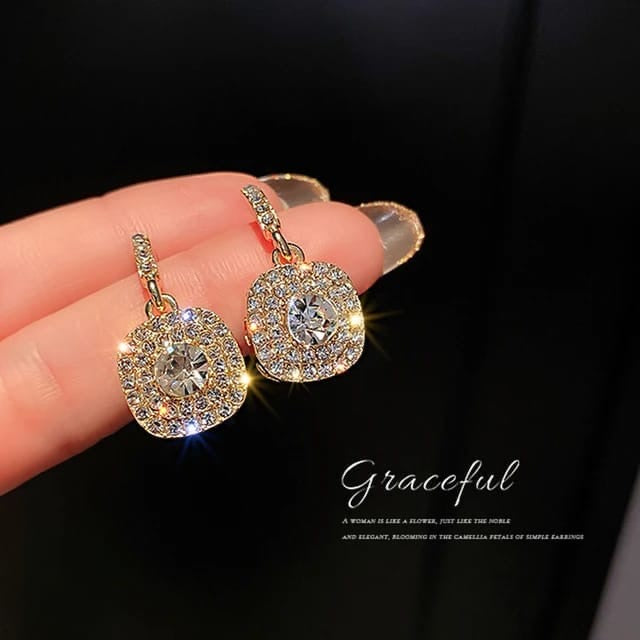 PJT-990 beautifull Sparkling Korean Zircon Earrings