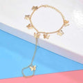 Beautiful Butterfly Hand Charm Bracelet for Girls – Elegant Alloy Bracelet (Golden & Silver)