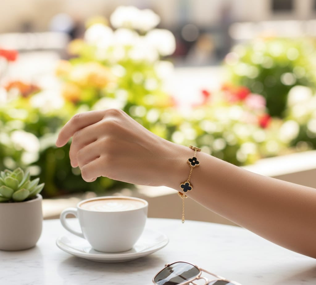 QXT-134 Clover 2-in-1 Bracelet – Stainless Steel