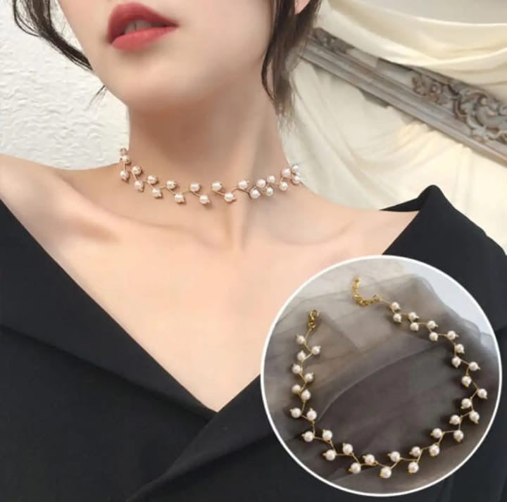 Zig Zag  Black Choker With Earrings for girls