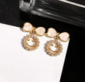 PXT-988 Smiley Face Zircon Korean Earrings