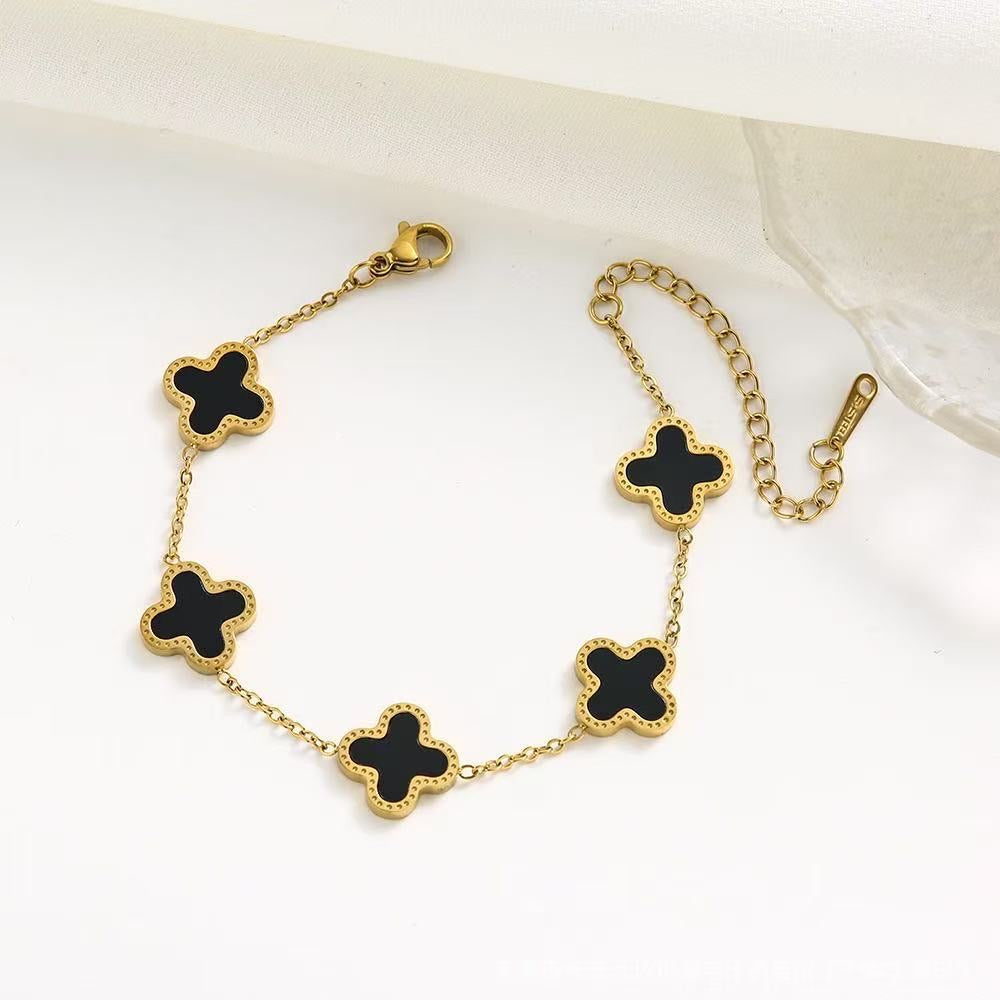 QXT-134 Clover Bracelet – Stainless Steel